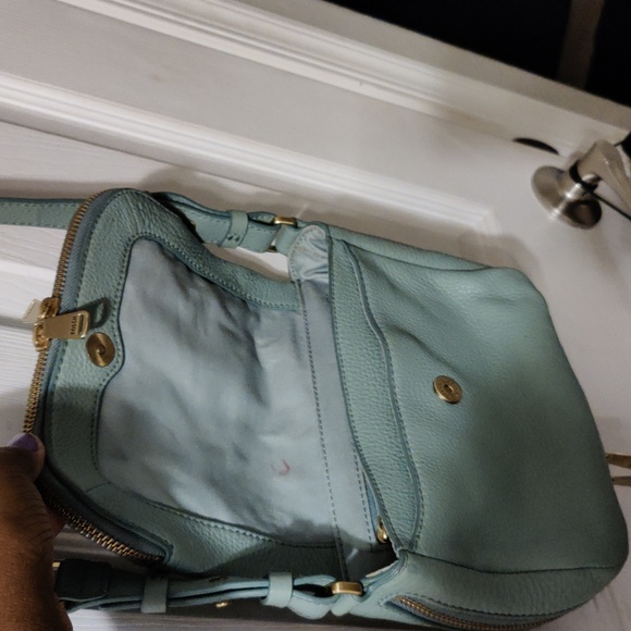 Fossil Sea Glass Preston Leather Small Flap Crossbody - Picture 5 of 15